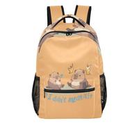 Mnsruu Capybara - Zaino da viaggio per computer portatile, con scritta "I Didn't Mean It", leggero e resistente all'acqua, per ragazzi, ragazze e adulti, Capibara non lo intendevo, S, Casual