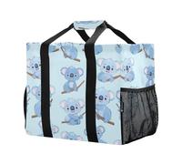 Mnsruu Carino blu Koala borse della spesa riutilizzabili borse della spesa borse della spesa cucina viaggio Tote Bag lavabile borsa da spiaggia
