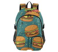 Mnsruu Cheeseburger, zaino per la scuola con hamburger, con scomparto per computer portatile, grande borsa da scuola per adolescenti, ragazze, ragazzi, zaino da viaggio per scuola, casual, università