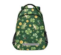 Mnsruu Clover Frog Zaino per la scuola per ragazzi e ragazze Scuola media Elementary Bookbags School Bag