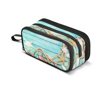 Mnsruu Conchiglie con corda bianca grande capacità astuccio 3 scomparti porta accessori scolastici ragazzi ragazze, Multicolore, Taglia unica, Organizer per borse
