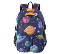 Mnsruu Cosmic Zaino scolastico senza cuciture con scomparto per laptop, grande borsa per la scuola per ragazze e ragazzi, zaino da viaggio 17,5 per scuola, casual, università, lavoro