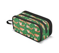 Mnsruu Cute Fox - Astuccio grande con 3 scomparti, per la scuola, per ragazzi e ragazze, Multicolore, Taglia unica, Organizer per borse