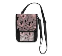 Mnsruu Danza dei fiori e ballerine portafoglio da viaggio porta passaporto porta carte di credito gadget borsa unisex portafoglio a tracolla portafoglio da viaggio con tracolla regolabile, #01, Taglia