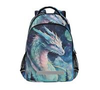 Mnsruu Dragon Moon - Zaino da scuola per ragazzi e ragazze, per scuola elementare
