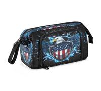 Mnsruu Flag Eagle Light - Astuccio portapenne grande capacità, per cancelleria, ufficio, per ragazzi e ragazze