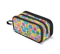 Mnsruu Graffiti Avatar - Astuccio grande con 3 scomparti, per la scuola, per ragazzi e ragazze, Multicolore, Taglia unica, Organizer per borse