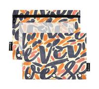 Mnsruu Graffiti02 - Astuccio per raccoglitori a 3 anelli, 2 astucci con cerniera, finestra trasparente con cerniera, astuccio per matite per forniture per ufficio, Multicolore, Taglia unica, Organizer