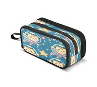 Mnsruu Happy Kittens - Astuccio con 3 scomparti, per la scuola, per ragazzi e ragazze, Multicolore, Taglia unica, Organizer per borse