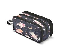 Mnsruu Happy Kittens - Astuccio grande con 3 scomparti, per la scuola, per ragazzi e ragazze, Multicolore, Taglia unica, Organizer per borse