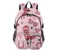Mnsruu Howdy Valentine - Zaino da scuola con scomparto per computer portatile, grande zaino da scuola per adolescenti, ragazze e ragazzi, zaino da viaggio 17,5 cm, zaino da viaggio per scuola, casual