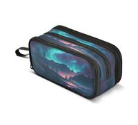 Mnsruu Ice and Fire Sky - Astuccio grande con 3 scomparti, per la scuola, per ragazzi e ragazze, Multicolore, Taglia unica, Organizer per borse