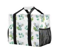 Mnsruu Koala Eucalipto Foglie Modello Borse della spesa Riutilizzabili Borse della spesa Cucina Viaggio Tote Bag Lavabile Beach Bag
