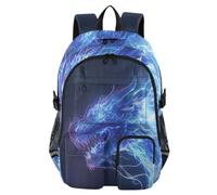 Mnsruu Lightning Leader - Zaino scolastico con scomparto per laptop, grande borsa per la scuola per ragazze e ragazzi, zaino da viaggio 17,5 per scuola, casual, università, lavoro