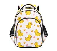 Mnsruu Little Yellow Duck Love Pattern Zaino per ragazze asilo scuola elementare bookbag leggero per bambini, piccolo, Modello Little Yellow Duck Love, M, Zainetto