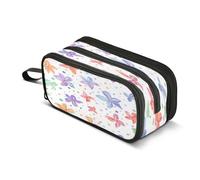Mnsruu Lots of Flowers - Astuccio grande con 3 scomparti, per la scuola, per ragazzi e ragazze, Multicolore, Taglia unica, Organizer per borse