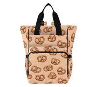 Mnsruu Love Bread Pattern Baby Diaper Bag Zaino Grande Borsa Impermeabile Viaggio Pannolino Borse per Mamme e Papà