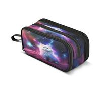 Mnsruu Magic Cat - Astuccio grande con 3 scomparti, per la scuola, per ragazzi e ragazze, Multicolore, Taglia unica, Organizer per borse