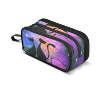 Mnsruu Magic Cats - Astuccio grande con 3 scomparti, per la scuola, per ragazzi e ragazze, Multicolore, Taglia unica, Organizer per borse