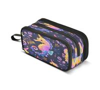 Mnsruu Magic Color Seahorse - Astuccio grande con 3 scomparti, per la scuola, per ragazzi e ragazze, Multicolore, Taglia unica, Organizer per borse