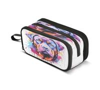 Mnsruu Magic Dog - Astuccio grande con 3 scomparti, per la scuola, per ragazzi e ragazze, Multicolore, Taglia unica, Organizer per borse