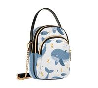 Mnsruu Modello senza cuciture di Happy Whale borsa a tracolla per donne, borsa a catena staccabile borsa per telefono borsa a tracolla portafoglio