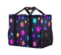 Mnsruu Night Light Star borse della spesa riutilizzabili borse della spesa borse da cucina viaggio Tote Bag lavabile borsa da spiaggia