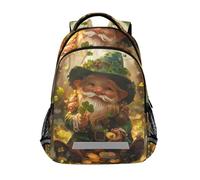 Mnsruu Old Man Forest Four Leaf Clover School Bag Primary Junior High School Backpack Bookbag per studenti adolescenti