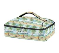 Mnsruu Paesaggio tropicale palme di cocco sulla spiaggia oceano casseruola trasportatore per cibi caldi o freddi, borsa termica per casseruola con coperchio, borsa per cibo per viaggi, feste, picnic,