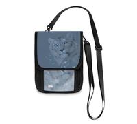 Mnsruu Portafoglio da viaggio con stampa di leopardi, porta passaporto, porta carte di credito, porta gadget, unisex, con tracolla regolabile, #01, Taglia unica, alla moda