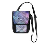 Mnsruu Portafoglio da viaggio etnico vintage geometrico porta passaporto porta carte di credito gadget borsa unisex portafoglio a tracolla portafoglio da viaggio con tracolla regolabile, #01, Taglia