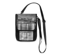 Mnsruu Portafoglio da viaggio New York City porta passaporto porta carte di credito gadget borsa unisex portafoglio a tracolla portafoglio da viaggio con tracolla regolabile, #01, Taglia unica, alla