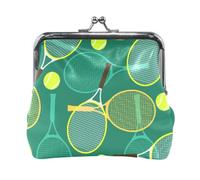 Mnsruu Portamonete portatile per donne e ragazze Tenis Pouch Mini borsa Kiss-Lock Change Portafoglio piccolo portamonete in pelle per donne ragazze carte di credito, chiavi, monete, cuffie, #05,