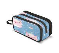 Mnsruu Princess Pig - Astuccio grande con 3 scomparti, per la scuola, per ragazzi e ragazze, Multicolore, Taglia unica, Organizer per borse