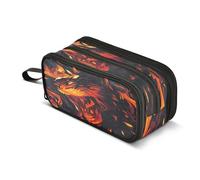 Mnsruu Raging Fire - Astuccio grande con 3 scomparti, per la scuola, per ragazzi e ragazze, Multicolore, Taglia unica, Organizer per borse