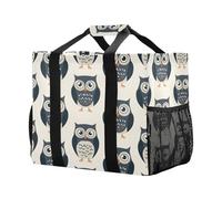 Mnsruu Roma Owl borse riutilizzabili per la spesa, da viaggio, da cucina, borsa da spiaggia, lavabile