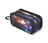 Mnsruu Shining Butterfly - Astuccio a 3 scomparti, grande capacità, materiale scolastico, per ragazzi e ragazze, Multicolore, Taglia unica, Organizer per borse