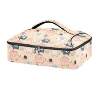 Mnsruu Simpatico trasportino per casseruola con elefanti disegnati a inchiostro per cibi caldi o freddi, borsa termica per casseruole con coperchio, per viaggi, feste, picnic, Elefanti disegnati a