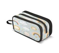 Mnsruu Smile Sun - Astuccio grande con 3 scomparti, per la scuola, per ragazzi e ragazze, Multicolore, Taglia unica, Organizer per borse