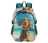 Mnsruu Summer Beagle - Zaino scolastico con scomparto per laptop, grande borsa per la scuola per ragazze e ragazzi, zaino da viaggio 17,5 per scuola, casual, università, lavoro