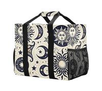 Mnsruu Sun Moon Bohemia borse della spesa riutilizzabili borse della spesa borse da cucina viaggio Tote Bag lavabile borsa da spiaggia