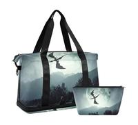 Mnsruu The Dragon Flies Over The Unicorns Sports Duffel Bags, #04, Taglia unica, alla moda