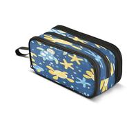 Mnsruu Turtle and Sea Life - Astuccio grande con 3 scomparti, per la scuola, per ragazzi e ragazze, Multicolore, Taglia unica, Organizer per borse