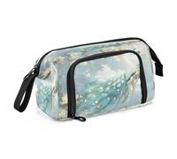 Mnsruu Un bellissimo dipinto di un elegante pavone con piuma, grande capacità, astuccio per penne, matite, cancelleria, ufficio, organizer per ragazzi e ragazze, Un bellissimo dipinto di un elegante