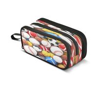 Mnsruu Unch of Sports Balls - Astuccio portamatite a 3 scomparti, per la scuola, portatile, per ragazze e ragazzi, Unch of Sports Balls, Taglia unica