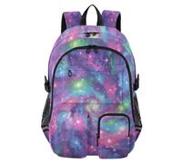 Mnsruu Universe Planet Galaxy Night School Backpack con scomparto per laptop, grande borsa per la scuola per adolescenti ragazze ragazzi, zaino da viaggio 17,5 per scuola zaino casual universitario