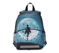 Mnsruu Zainetto per bambini con fatina che vola in una notte magica, zaino per la scuola materna, scuola materna, borsa da viaggio, asilo nido per ragazzi e ragazze