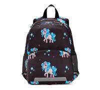 Mnsruu Zainetto per bambini con simpatico motivo unicorno e cavallo in stile cartone animato, per la scuola materna, per la scuola, l'asilo, borsa da viaggio, asilo nido