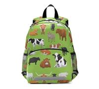 Mnsruu Zainetto per bambini con vario toro e mucca, zaino per la scuola materna, borsa da viaggio, asilo, asilo, borsa da viaggio, asilo nido per ragazzi e ragazze