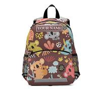 Mnsruu Zaino con nome personalizzato, zaino personalizzato per bambini per ragazzi e ragazze con motivo koala, zaino per asilo nido o borsa da viaggio, Multicolore, M
